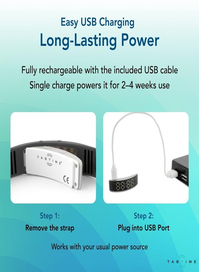 Tabtime Vibrating Alarm Wristband - Silent Alarm Watch for Adults and Kids - with up to 10 Personal Alarms or Pill Reminders per Day - Image 4